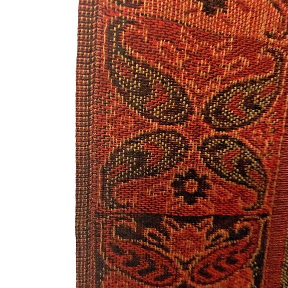 Vintage Pashmina & Silk Scarf Shawl Fall Colors - Picture 8 of 12